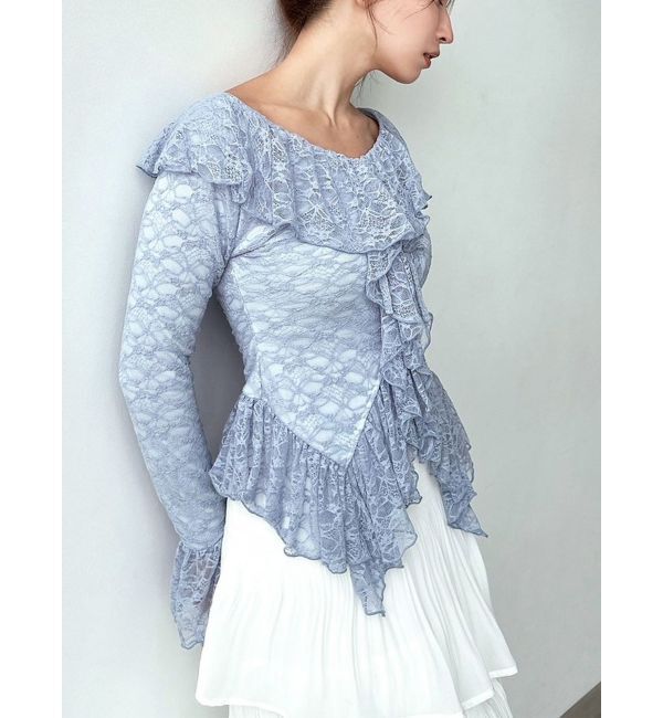 RESEXXY「ラッフルレーストップス」|Tシャツ・カットソー|ブルー