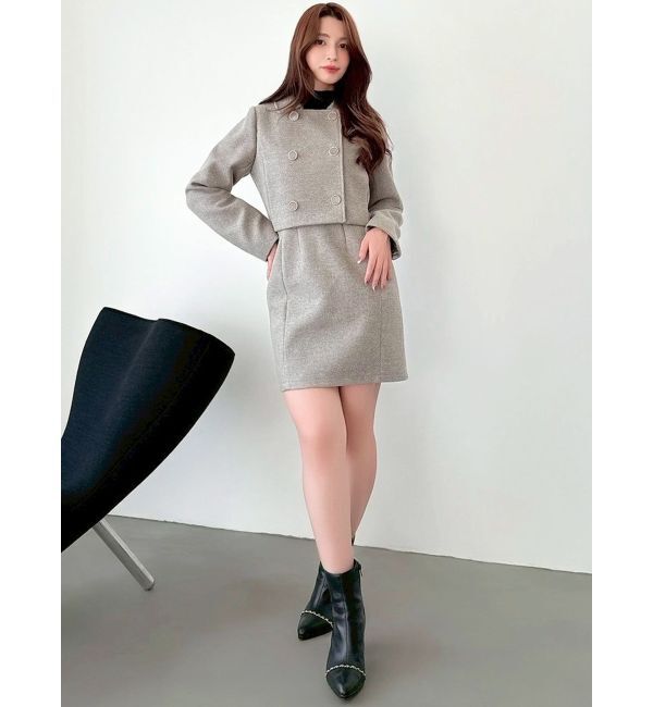 RESEXXY「ダブルブレストショートコート【セットアップ着用可能】」|その他|