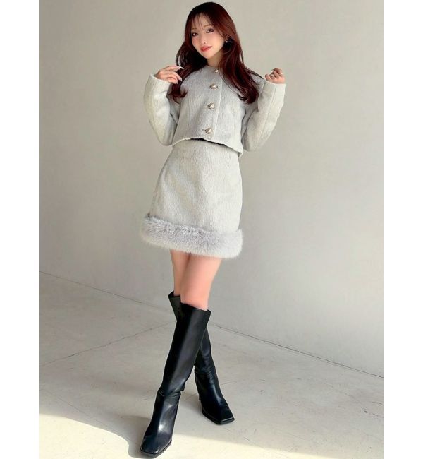RESEXXY「フェイクファーミニスカート【セットアップ着用可能】」|スカート|