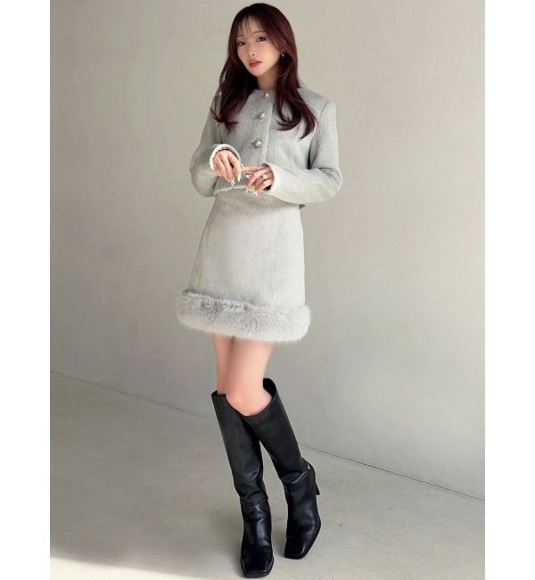 RESEXXY「フェイクファーミニスカート【セットアップ着用可能】」|スカート|