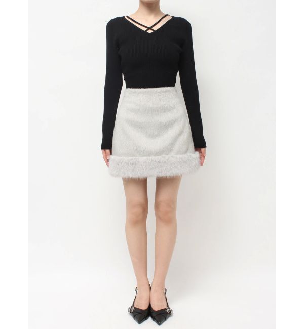 RESEXXY「フェイクファーミニスカート【セットアップ着用可能】」|スカート|