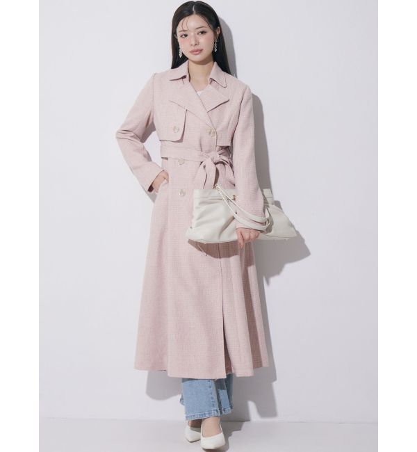 RESEXXY「2WAYツイードレイヤードコート」|トレンチコート|