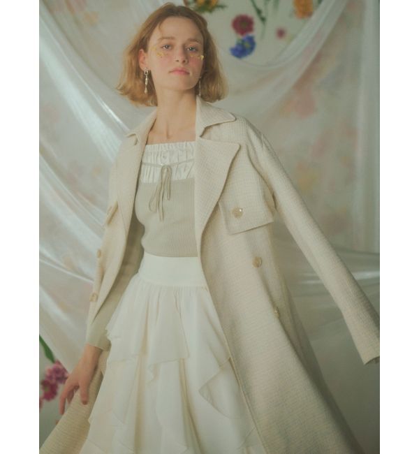 RESEXXY「2WAYツイードレイヤードコート」|トレンチコート|