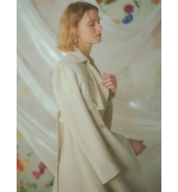 RESEXXY「2WAYツイードレイヤードコート」|トレンチコート|