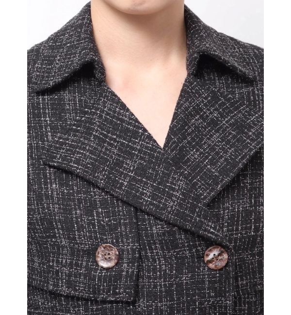 RESEXXY「2WAYツイードレイヤードコート」|トレンチコート|