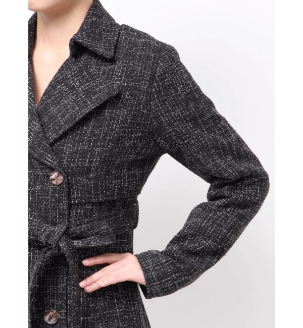 RESEXXY「2WAYツイードレイヤードコート」|トレンチコート|