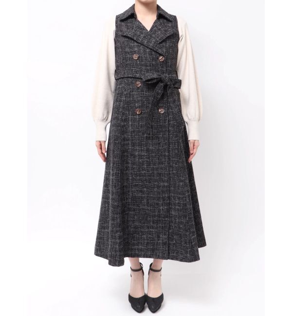 RESEXXY「2WAYツイードレイヤードコート」|トレンチコート|
