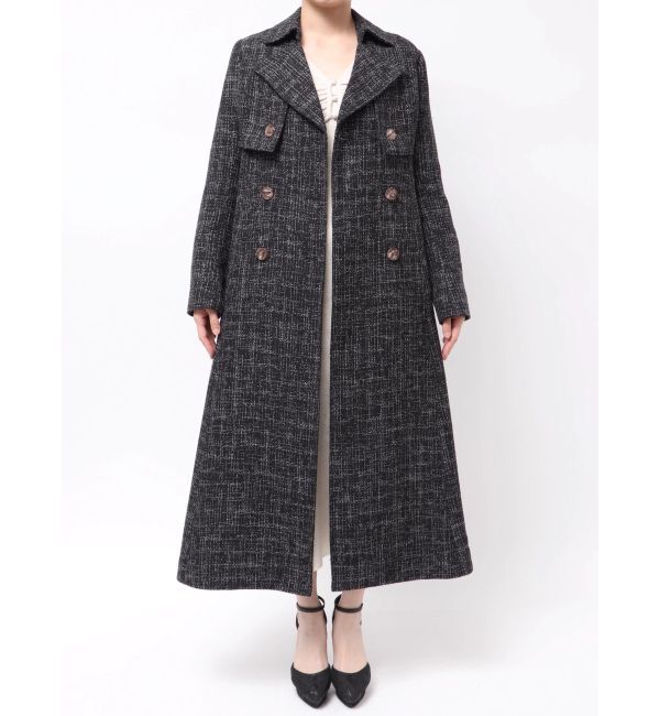 RESEXXY「2WAYツイードレイヤードコート」|トレンチコート|