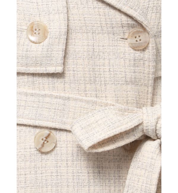 RESEXXY「2WAYツイードレイヤードコート」|トレンチコート|