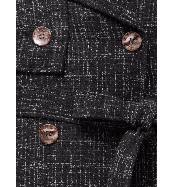 RESEXXY「2WAYツイードレイヤードコート」|トレンチコート|