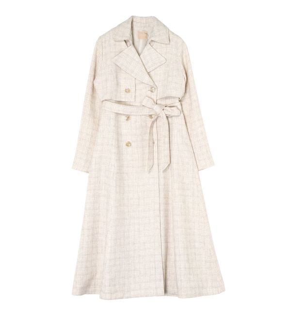 RESEXXY「2WAYツイードレイヤードコート」|トレンチコート|