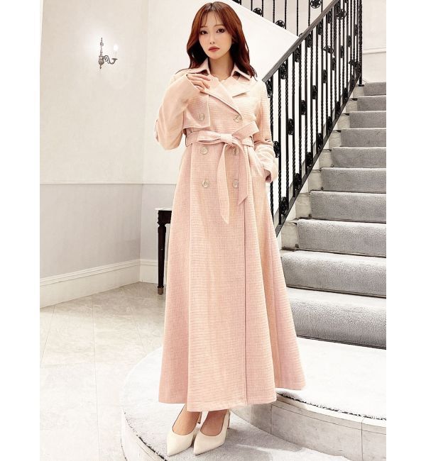 RESEXXY「2WAYツイードレイヤードコート」|トレンチコート|