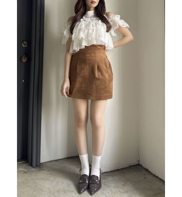 dazzlin「【再生産】2WAYスリーブコンパクトフリルトップス」|Tシャツ・カットソー|