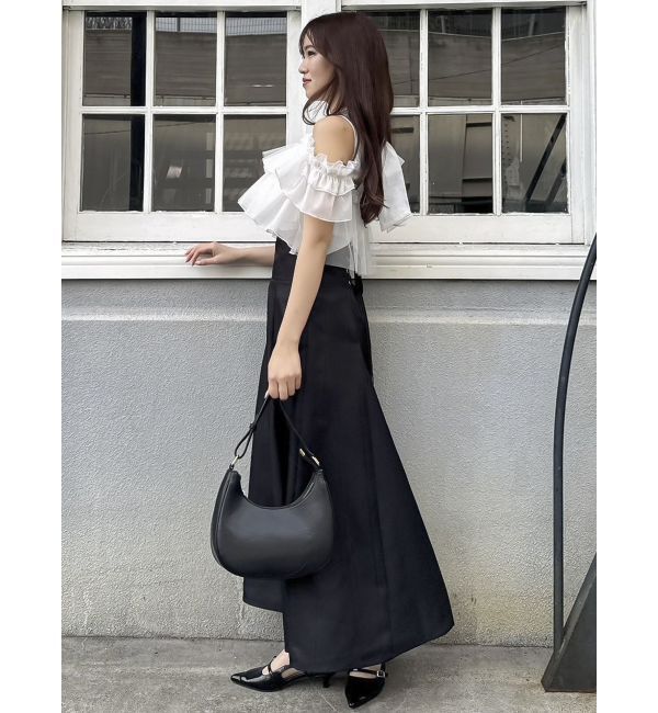 dazzlin「【再生産】2WAYスリーブコンパクトフリルトップス」|Tシャツ・カットソー|