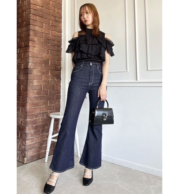 dazzlin「【再生産】2WAYスリーブコンパクトフリルトップス」|Tシャツ・カットソー|