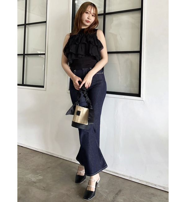 dazzlin「【再生産】2WAYスリーブコンパクトフリルトップス」|Tシャツ・カットソー|