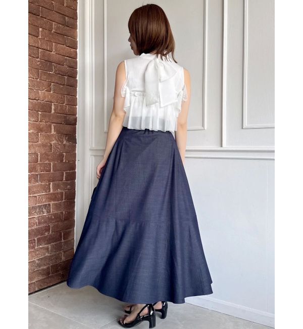 dazzlin「【再生産】2WAYスリーブコンパクトフリルトップス」|Tシャツ・カットソー|