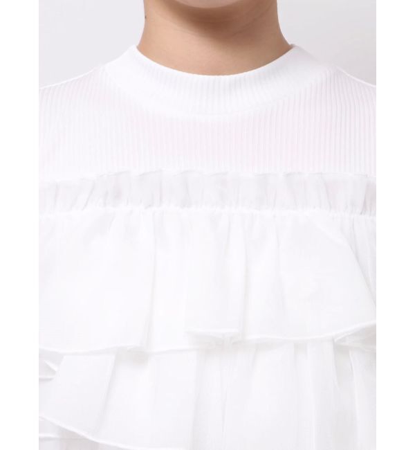 dazzlin「【再生産】2WAYスリーブコンパクトフリルトップス」|Tシャツ・カットソー|