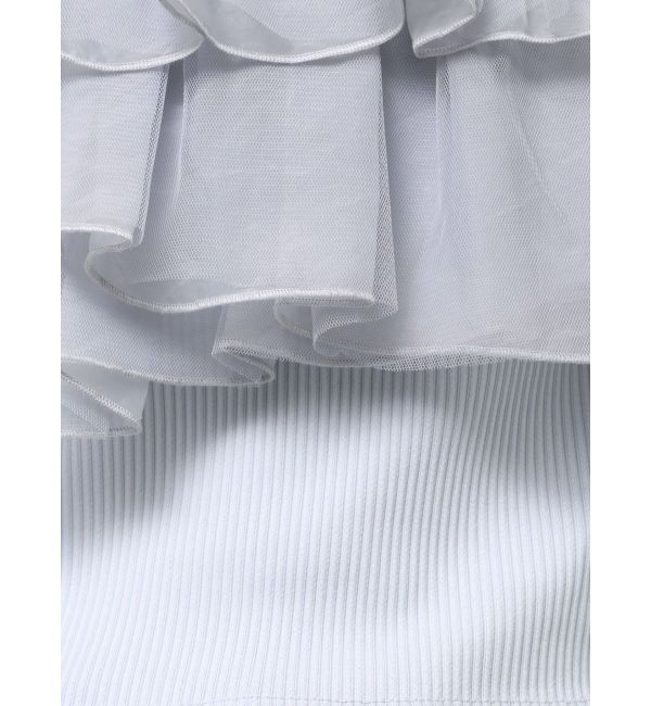 dazzlin「【再生産】2WAYスリーブコンパクトフリルトップス」|Tシャツ・カットソー|