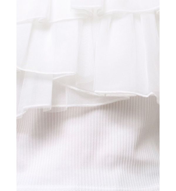 dazzlin「【再生産】2WAYスリーブコンパクトフリルトップス」|Tシャツ・カットソー|