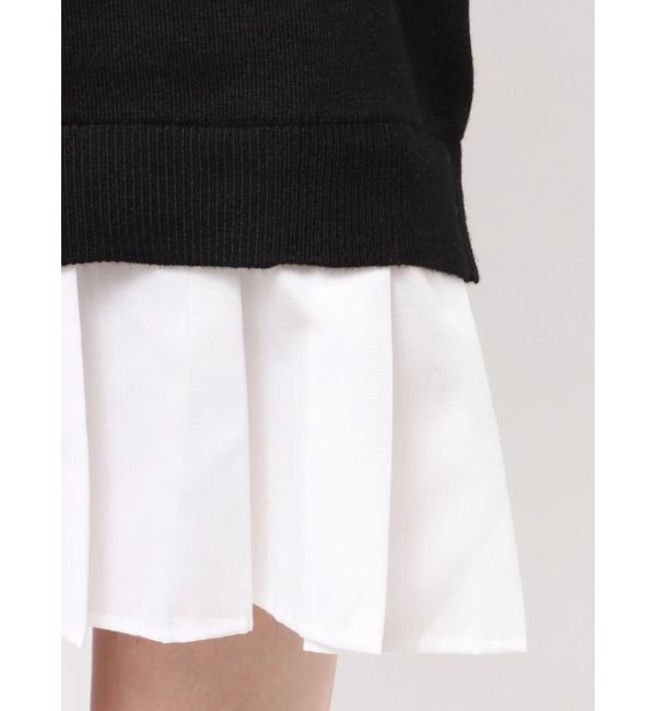 dazzlin「【POLO BCSコラボ】シャツレイヤードニットミニワンピース ※BEIGE WEB限定カラー」|ワンピース|