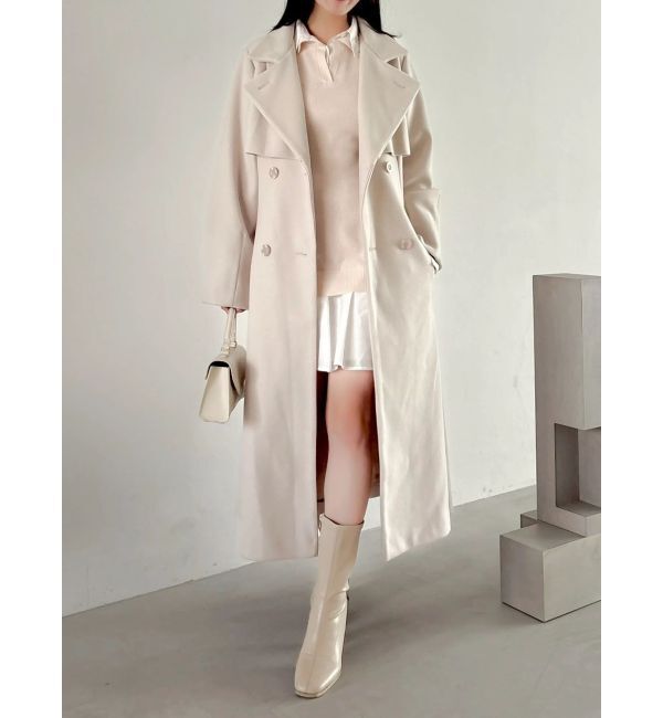 dazzlin「【POLO BCSコラボ】シャツレイヤードニットミニワンピース ※BEIGE WEB限定カラー」|ワンピース|