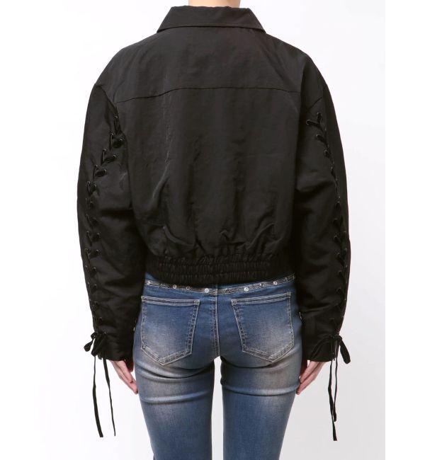 EMODA「バックレースアップショートブルゾン」|ブルゾン・スタジャン|