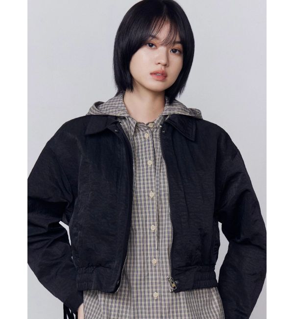 EMODA「バックレースアップショートブルゾン」|ブルゾン・スタジャン|
