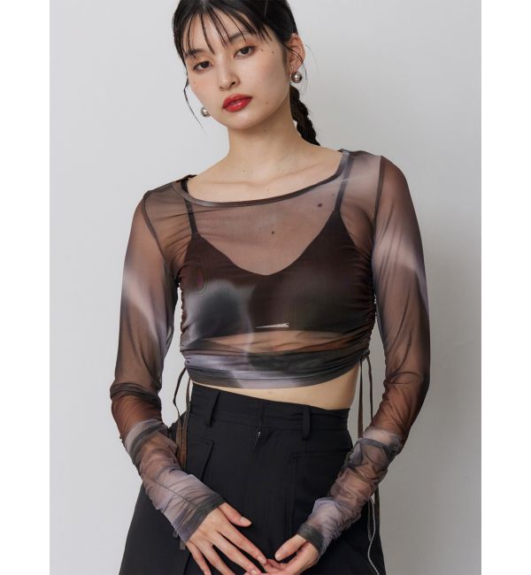 MURUA「シアートップス」|Tシャツ・カットソー|ブラウン