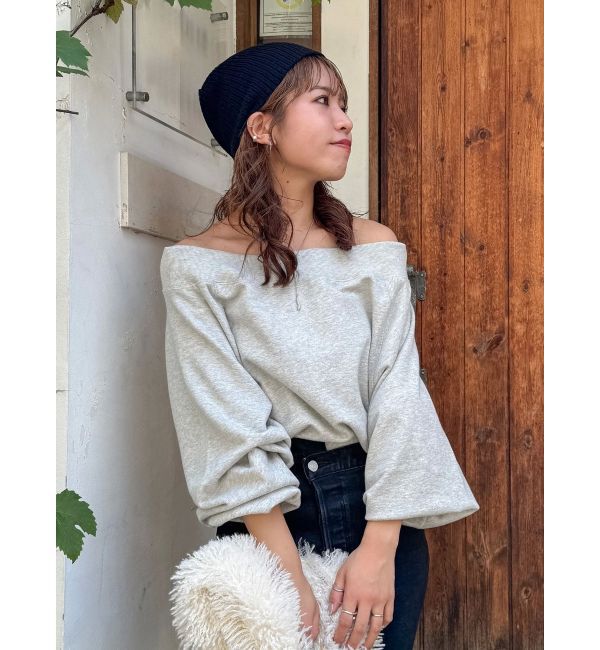 Ungrid「オフショルスウェット」|スウェット・ジャージ|