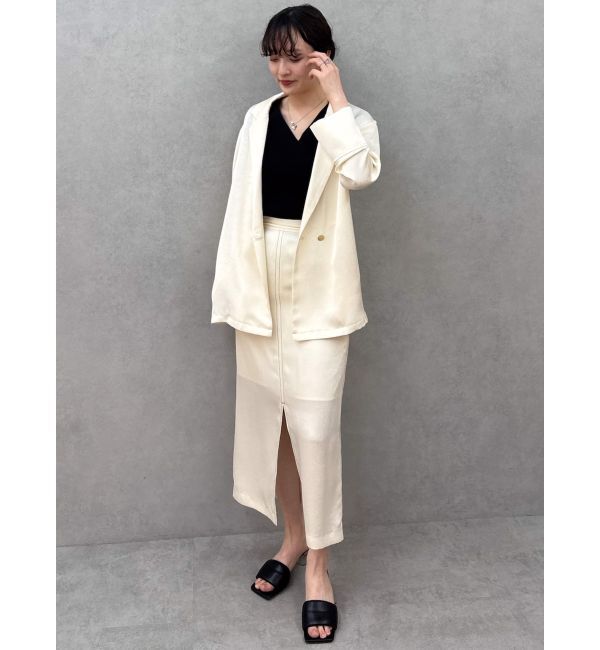 LAGUNAMOON「ワッシャーサテンスリットスカート」|スカート|