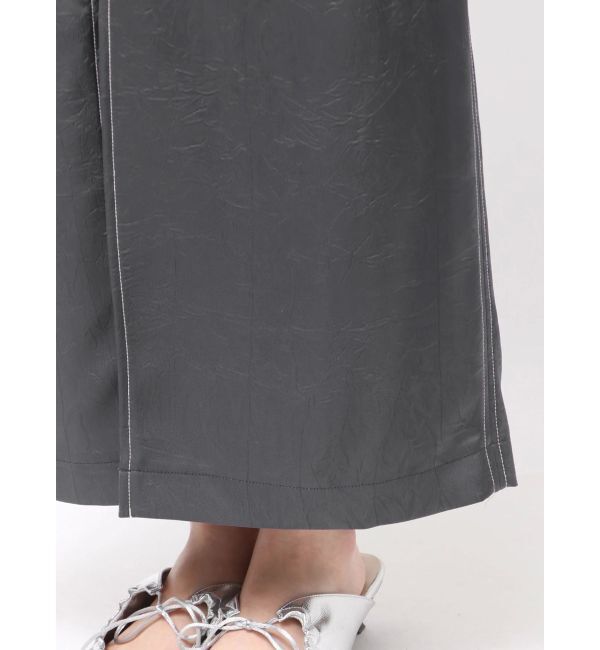 LAGUNAMOON「ワッシャーサテンスリットスカート」|スカート|