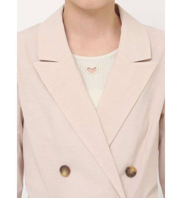 LAGUNAMOON「ベルトセットハーフスリーブジャケット」|テーラードジャケット|