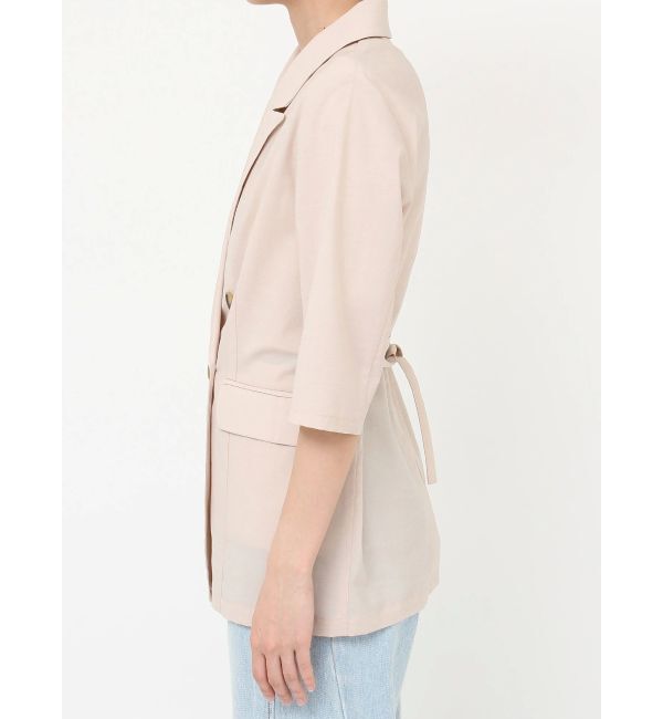 LAGUNAMOON「ベルトセットハーフスリーブジャケット」|テーラードジャケット|