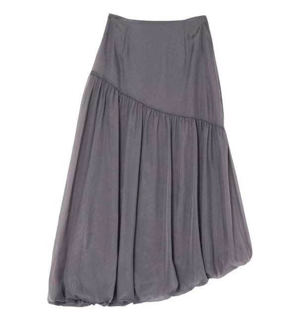 LAGUNAMOON「アシメ切替シアーバルーンスカート」|スカート|チャコールグレー