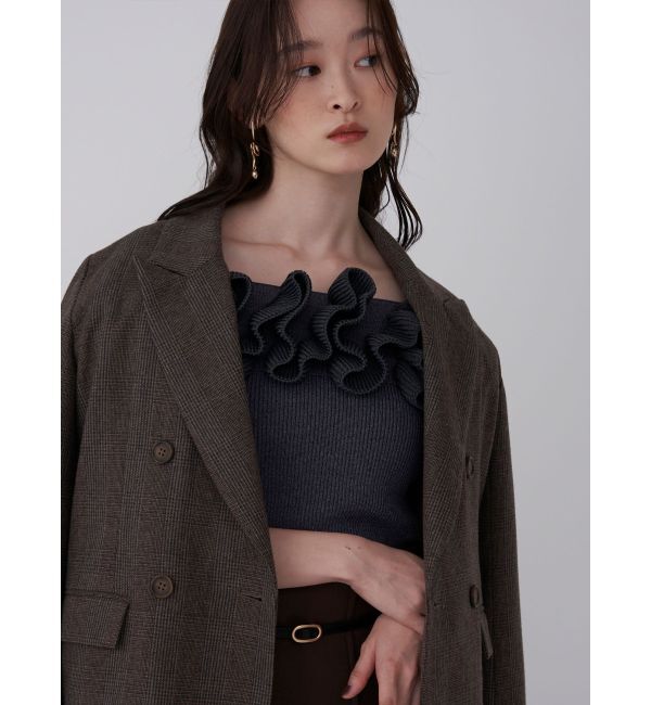 LAGUNAMOON「デコラフリルオフショルニットプルオーバー」|ニット・セーター|