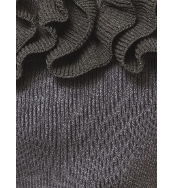 LAGUNAMOON「デコラフリルオフショルニットプルオーバー」|ニット・セーター|