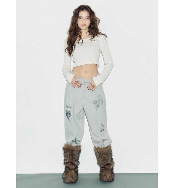 EVRIS「グラフィックプリントスウェットパンツ」|その他|