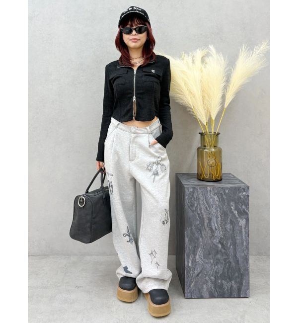 EVRIS「グラフィックプリントスウェットパンツ」|その他|