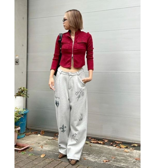 EVRIS「グラフィックプリントスウェットパンツ」|その他|