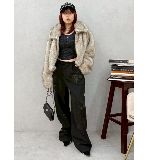 EVRIS「グラフィックプリントスウェットパンツ」|その他|