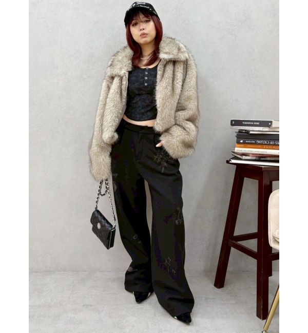 EVRIS「グラフィックプリントスウェットパンツ」|その他|