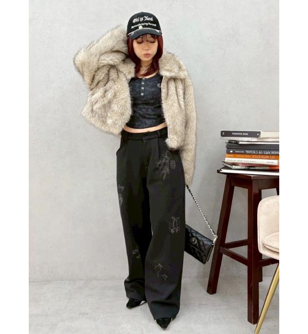 EVRIS「グラフィックプリントスウェットパンツ」|その他|