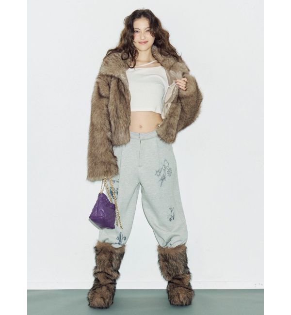 EVRIS「グラフィックプリントスウェットパンツ」|その他|