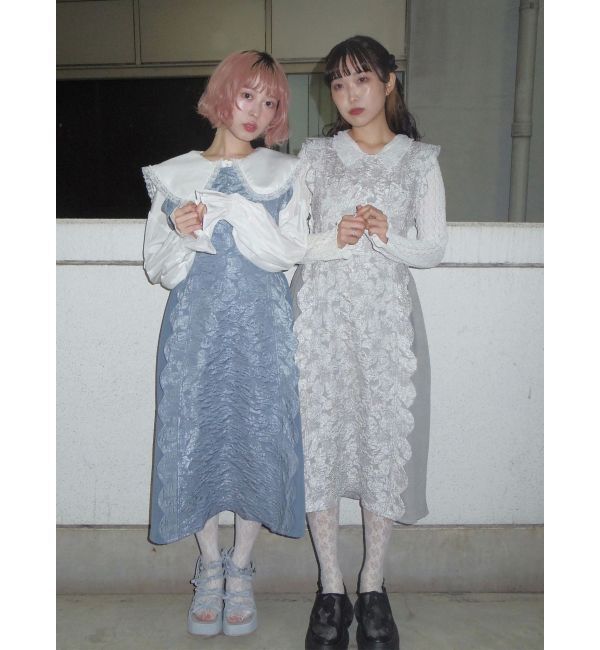 merry jenny「スカラップコンビワンピース」|ワンピース|