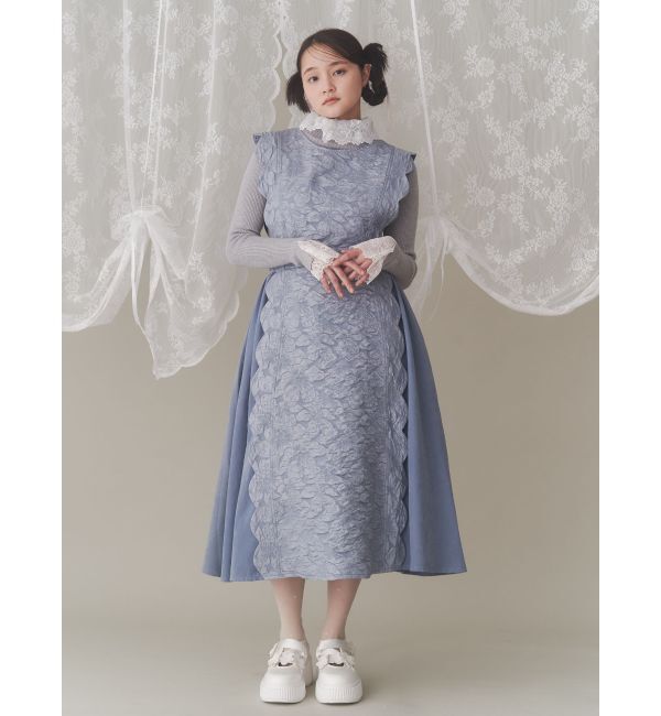 merry jenny「スカラップコンビワンピース」|ワンピース|