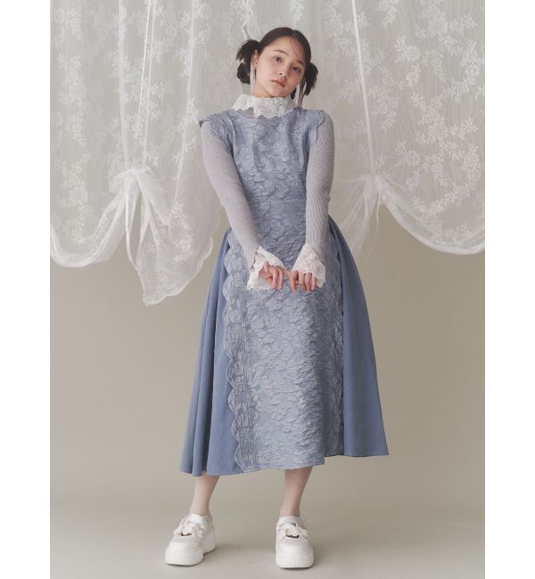 merry jenny「スカラップコンビワンピース」|ワンピース|