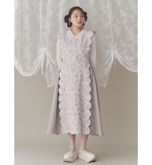 merry jenny「スカラップコンビワンピース」|ワンピース|