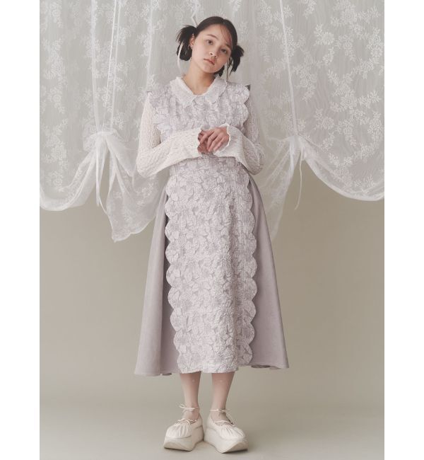 merry jenny「スカラップコンビワンピース」|ワンピース|