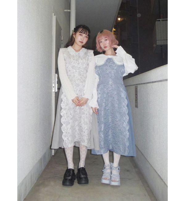 merry jenny「スカラップコンビワンピース」|ワンピース|